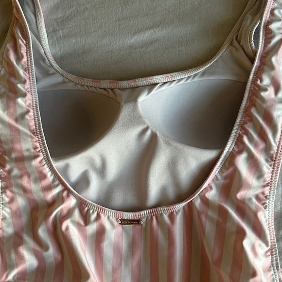 Kenny Flowers Pink and White Striped One Piece Swimsuit - Picture 9 of 12